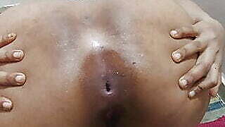 PAWG Bitch Spanking for Candle Stuck in Asshole Punishment and Squirting BDSM Slave Doli