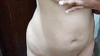 Tamil college girl bathing after first night