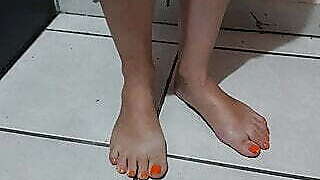 I discover on my stepdaughter's cell phone that she is recording videos to send to her godfather. Foot fetish