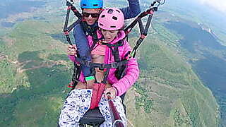 Wet Pussy SQUIRTING IN THE SKY 2200m High In The Clouds while PARAGLIDING