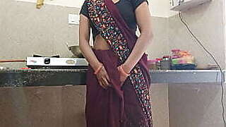 Indian Desi village bhabhi fucking in kitchen clear Hindi audio