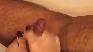 Goddess Rhea Red Nails Toejob and Footjob
