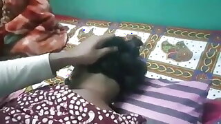 Friend's mom’s pussy and nape shaved and humiliated