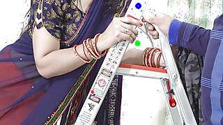 cute saree bhabhi gets naughty with her devar for rough and hard anal sex after ice massage on her back in Hindi